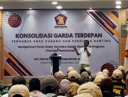 “Konsolidasi Garda Terdepan” Tema Acara Partai Gerindra Jember, Untuk Memperkuat Kadernya