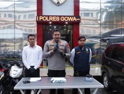 Kapolres Gowa Pimpin Konferensi Pers, 7 Pelaku Sindikat Curanmor Lintas Kabupaten Diamankan