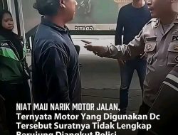 Niat Hati Mau Narik Motor Di Jalan, Ternyata Motor Yang Digunakan DC Tersebut Suratnya Tidak Lengkap Berujung Diangkut Polisi