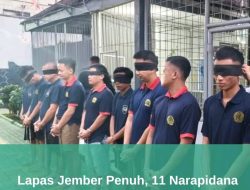 Lapas Jember Overkapasitas, 11 Warga Binaan Dipindahkan ke Bondowoso