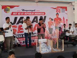 Memperingati HUT RI ke 81 desa Karanganyar kecamatan Ambulu adakan jalan sehat